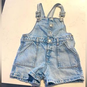 Zara Denim Short Overalls size 12 to 18 months